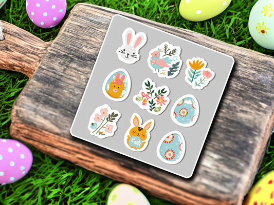 Niedliche Osterhasen Sticker | Oster-Kollektion | StickerHelden | Holo Sticker| Wasserdicht | Ostern Sticker Oster Dekoration Basteln