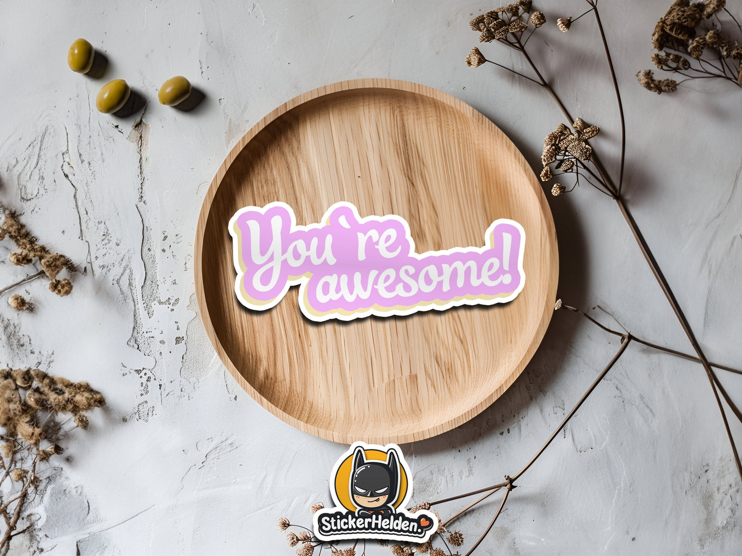 You're awesome! Sticker | Retro | Wasserdicht | StickerHelden | Vinyl | Decal