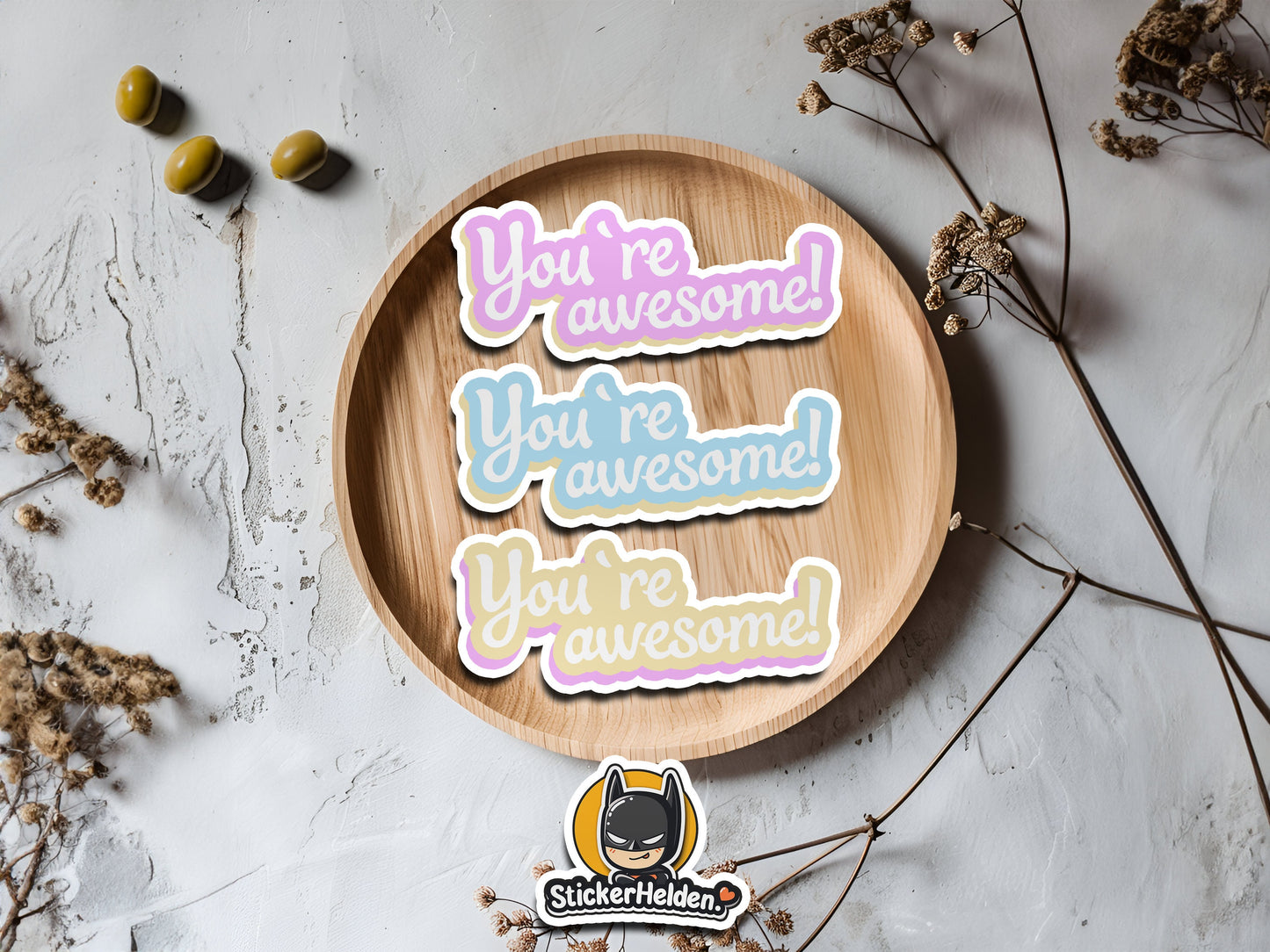 You're awesome! Sticker | Retro | Wasserdicht | StickerHelden | Vinyl | Decal