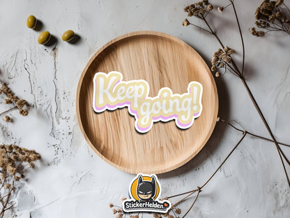 Keep going! Sticker | Retro | Wasserdicht | StickerHelden | Vinyl | Decal | Laptop Sticker | Motivation