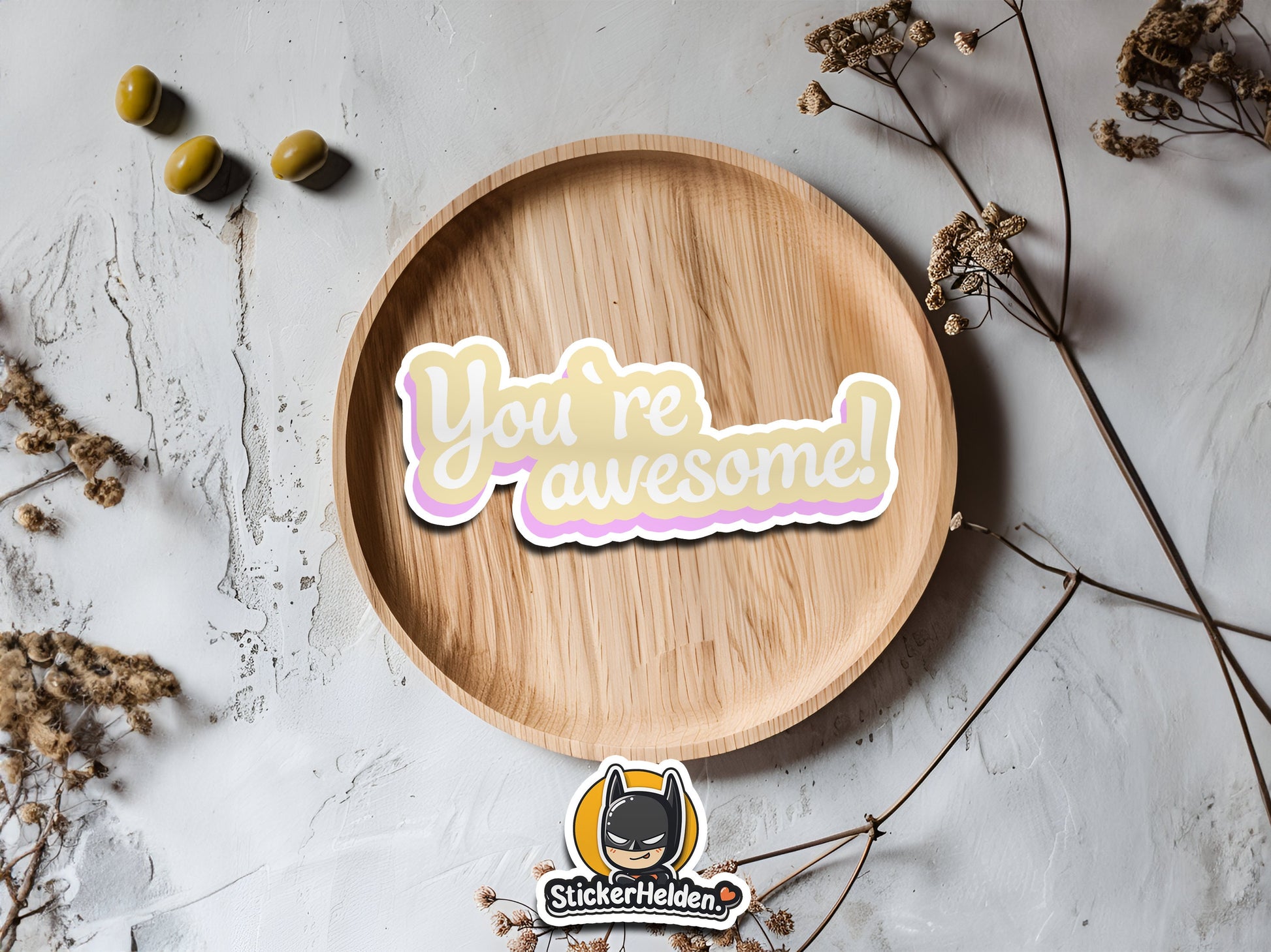 You're awesome! Sticker | Retro | Wasserdicht | StickerHelden | Vinyl | Decal