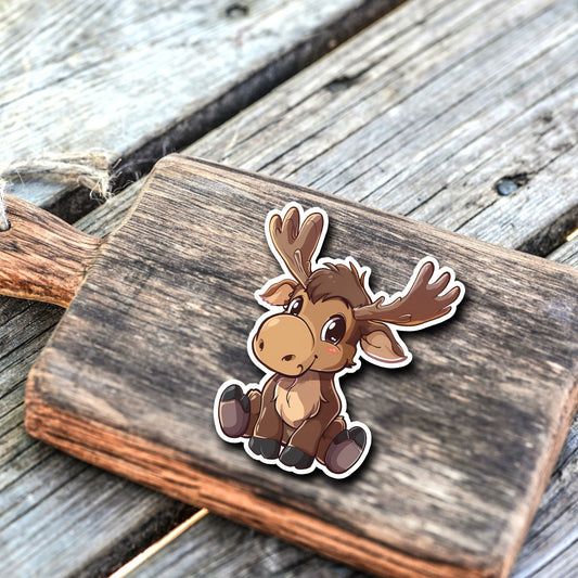 Niedliche Elch Sticker | Elch-Kollektion | StickerHelden | Vinyl | Holo Sticker | Wasserdicht | Moose Sticker