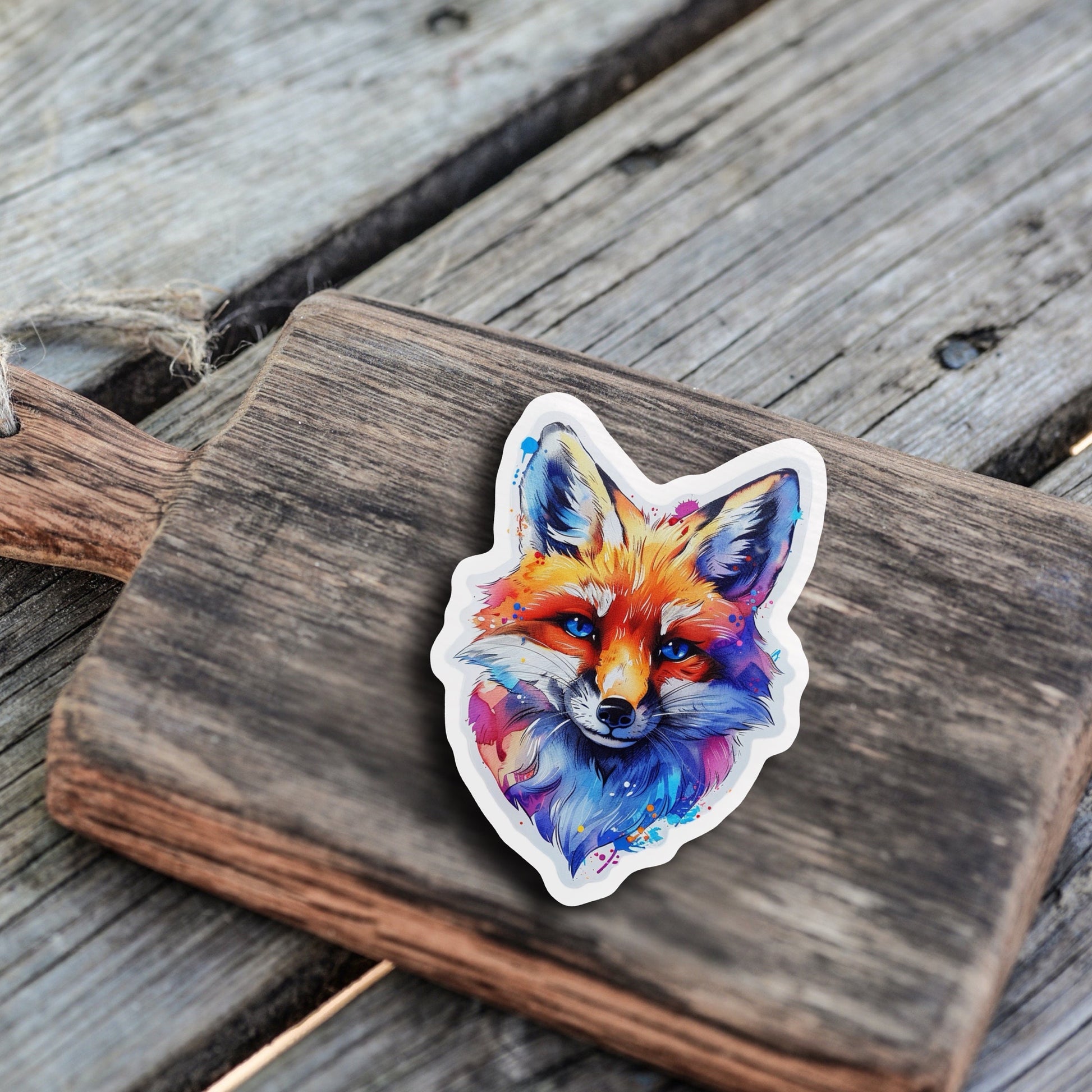 Niedliche Wasserfarben Stil Tier Sticker | Fuchs | Aquarell-Kollektion | StickerHelden | Holo | Wasserdicht | Geschenk Journal Notizbuch