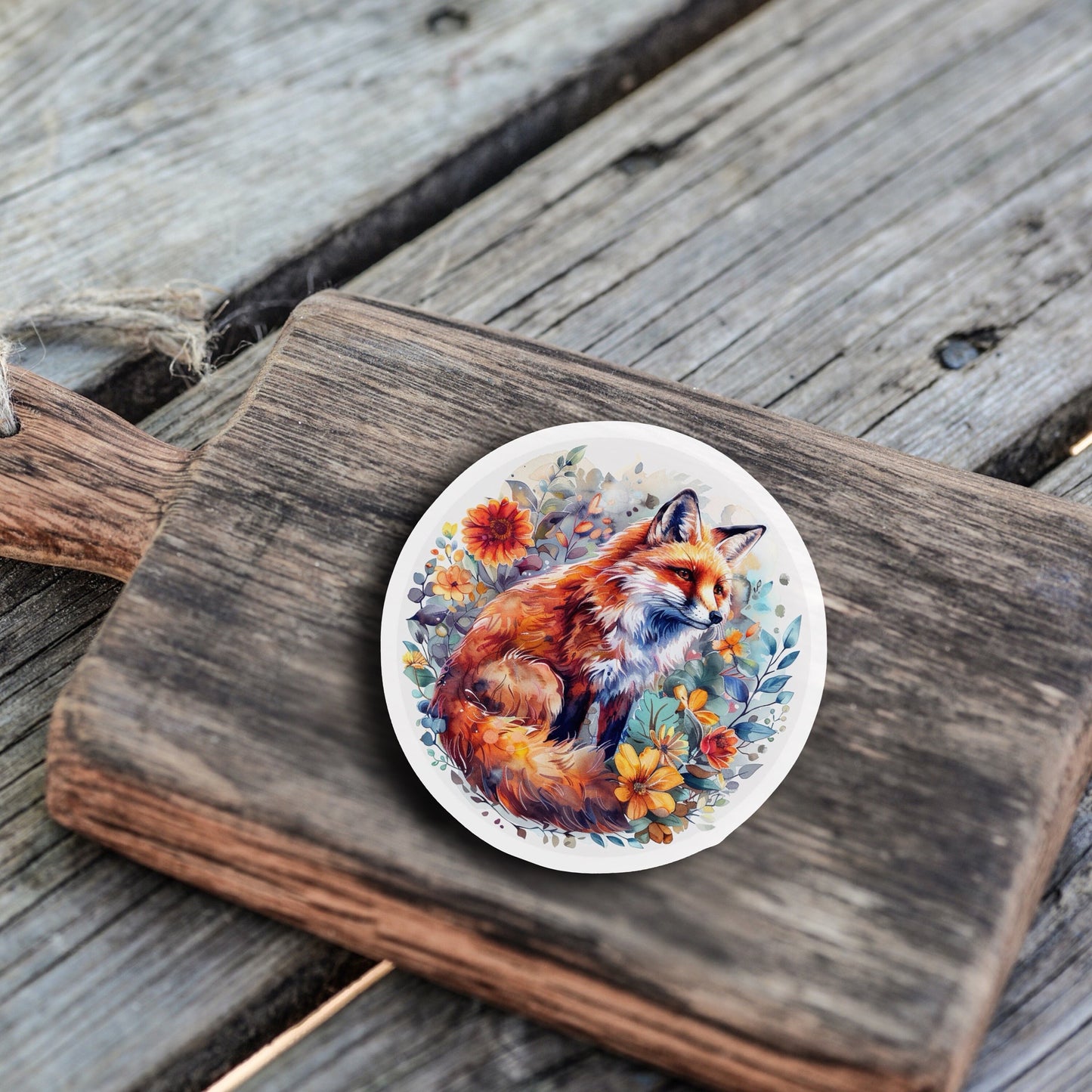 Niedliche Wasserfarben Stil Tier Sticker | Fuchs | Aquarell-Kollektion | StickerHelden | Holo | Wasserdicht | Geschenk Journal Notizbuch